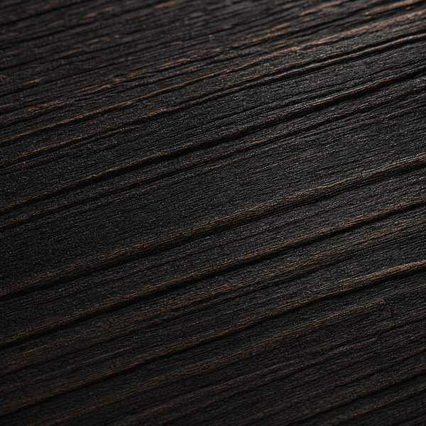 Brushed burnt wood wood sample